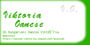 viktoria oancse business card